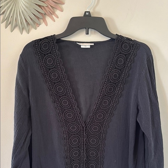 La Blanca Black Lacy V Neck Swim Coverup - Size S - Picture 1 of 7